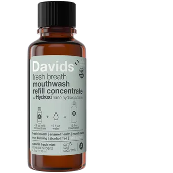 zubní pasta DAVIDS Ústní voda Hydroxi Fresh Breath Mouthwash Sada / Refill refill