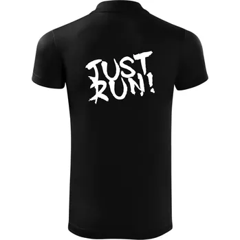 Pánská košile Just run - Polokošile Victory sportovní (dresovina) - 3XL ( Černá )