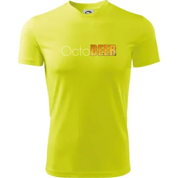 Pánské tričko Pivní měsíce - octoBEER - Pánské triko Fantasy sportovní (dresovina) - 2XL ( Neonově žlutá )