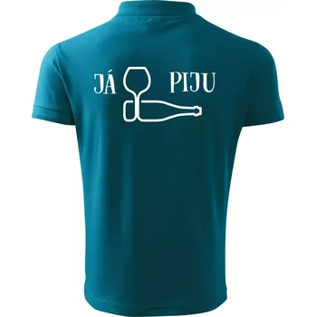 Pánská košile Já piju - Polokošile pánská Pique Polo 203 - 4XL ( Tmavý tyrkys )