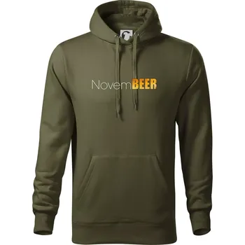 Pánská mikina Pivní měsíce - novemBEER - Mikina pánská Cape s kapucí - 5XL ( Military )