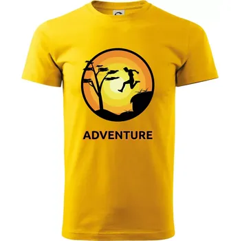Pánské tričko Parkour adventure - Triko extra velké (5-8XL) - 7XL ( Žlutá )