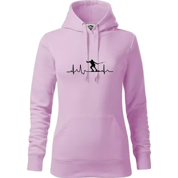 Dámská mikina EKG vodní lyžování - Mikina dámská Cape s kapucí - S ( Orchid )