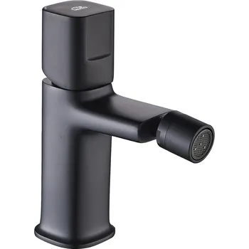 Vodovodní baterie Laveo Tores - stojací bidetová baterie se zátkou černá
