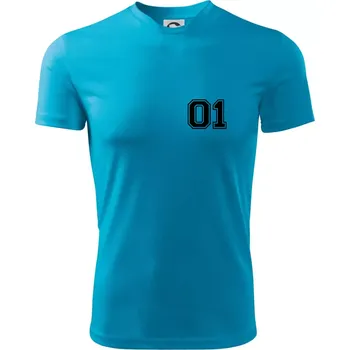 Pánské tričko King - Queen - 01 dres (černobílá) - Pánské triko Fantasy sportovní (dresovina) - M ( Světlý tyrkys )