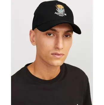 Kšiltovka Jack and Jones JJ Baseball Cap Black/Yellow Mens
