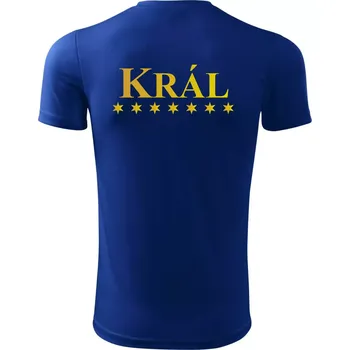 Pánské tričko Král a jeho Královna - Pánské triko Fantasy sportovní (dresovina) - L ( Královská modrá )