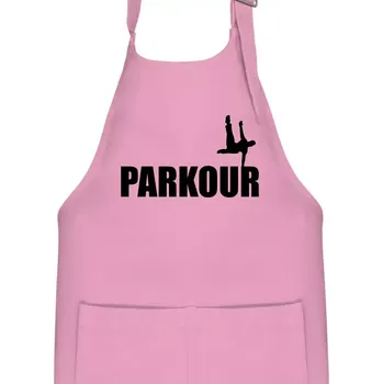 Kuchyňská zástěra Parkour - na jedné ruce - Dětská zástěra na vaření - Univerzální velikost ( Růžová )