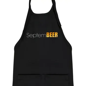 Kuchyňská zástěra Pivní měsíce - septeBEER - Dětská zástěra na vaření - Univerzální velikost ( Černá )