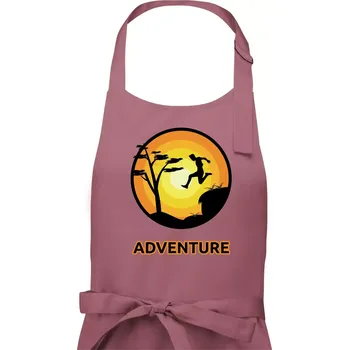 Kuchyňská zástěra Parkour adventure - Dámská zástěra na vaření - Univerzální velikost ( Starorůžová )