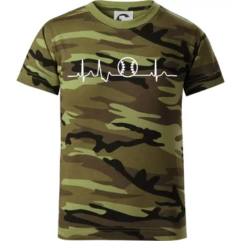 Chlapecké oblečení EKG baseball míček - Dětské maskáčové triko - 122 cm/6 let ( Zelený maskáč )