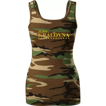 Dámské tričko Král a jeho Královna - Dámské Maskáčové tílko - XS ( Hnědý maskáč )