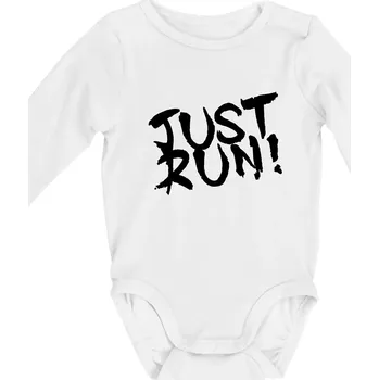 Kojenecký body Just run - Body kojenecké s dlouhým rukávem - Dlouhý r. do 3 měs ( Bílá )