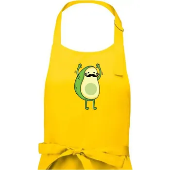 Kuchyňská zástěra Párové triko - avokádo - Pánská zástěra na vaření - Univerzální velikost ( Žlutá )