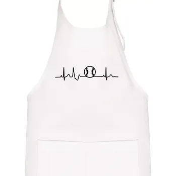 Kuchyňská zástěra EKG baseball míček - Dětská zástěra na vaření - Univerzální velikost ( Bílá )