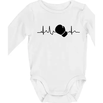 EKG box rukavice - Body kojenecké s dlouhým rukávem - Dlouhý r. do 3 měs ( Bílá )