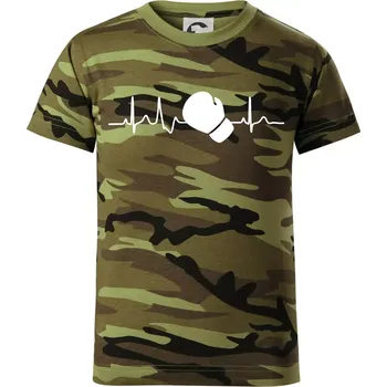 EKG box rukavice - Dětské maskáčové triko - 122 cm/6 let ( Zelený maskáč )