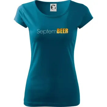 Dámské tričko Pivní měsíce - septeBEER - Dámské triko Pure - 2XL ( Petrolejová )