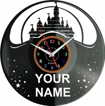 Hodiny Zámek Tvé Jméno Nástěnné Hodiny Vinylová Deska Moderní Dekorativní Na Přání