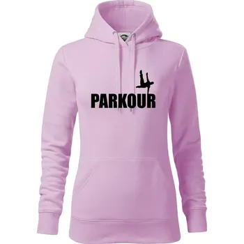 Dámská mikina Parkour - na jedné ruce - Mikina dámská Cape s kapucí - XS ( Orchid )
