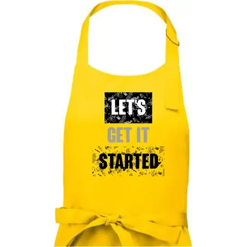 Kuchyňská zástěra Lets get it started - Dámská zástěra na vaření - Univerzální velikost ( Žlutá )