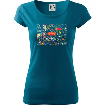 E=mc2 - Dámské triko Pure - XS ( Petrolejová )