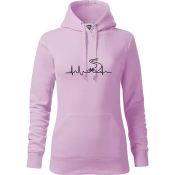 Dámská mikina EKG silniční cyklistika - Mikina dámská Cape s kapucí - XL ( Orchid )