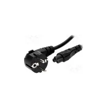 Napájecí kabel Kabel CEE 7/7 (E/F) úhlová vidlice,IEC C5 zásuvka PVC 3m