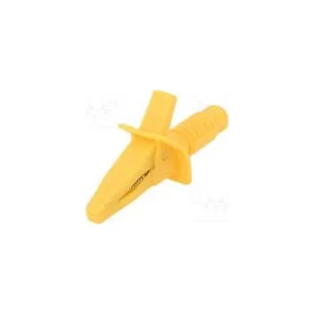 Elektrická zásuvka Krokosvorka 10A žlutá max.25mm Připojení zásuvka 4mm