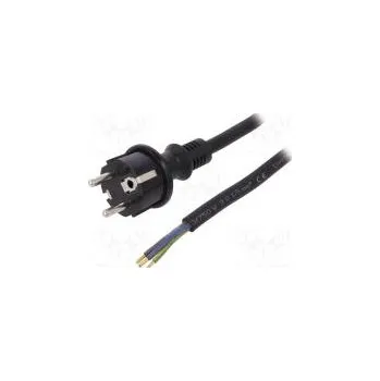 Napájecí kabel Kabel CEE 7/7 (E/F) vidlice,vodiče,SCHUKO vidlice guma 4m