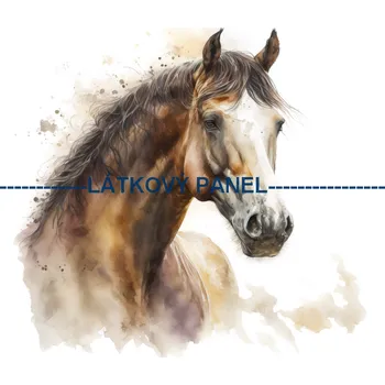 Látkový panel - Kůň - KON - 58 Velikost: 30x30cm, Materiál: Úplet