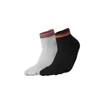 Dámské ponožky CRIVIT Dámské / Pánské cyklistické ponožky, 2 páry (bílá/černá/oranžová, 37/38)