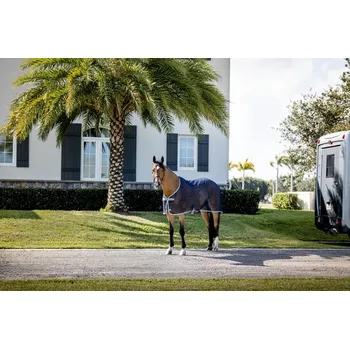 Deka pro koně AMIGO Deka odpocovací Net Amigo, navy/titanium grey & silver Délka zad: 155 cm