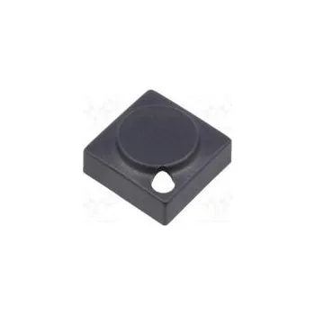 Button rectangular black polyamide 15.5x15.5mm