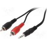 Kabel Jack 3,5mm vidlice,RCA vidlice x2 10m černá