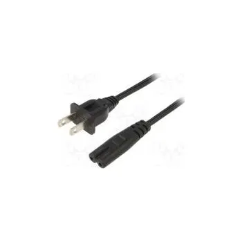 Napájecí kabel Kabel IEC C7 zásuvka,NEMA 5-15 (B) vidlice PVC 1,8m černá