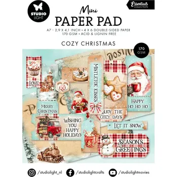 Výtvarná sada Mini kreativní blok Studio Light "Cozy Christmas", A7, 24 l. - Vánoční cukroví