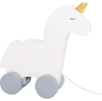 Dřevěná hračka Jabadabado Hračka na tahání jednorožec