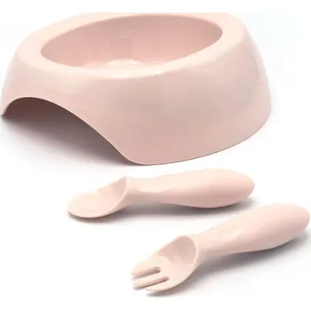 Difrax Učící jídelní sada pro batole Blossom růžová