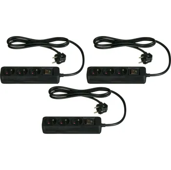 Napájecí kabel TRONIC® Zásuvková lišta (černá)