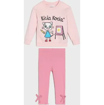 Sinsay - Bavlněná pletená souprava Kitty Kotty - pastelová růžová - 918ET-03X - 918ET-03X-110