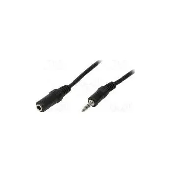 Audio kabel Kabel Jack 3,5mm zásuvka,Jack 3,5mm vidlice 5m černá