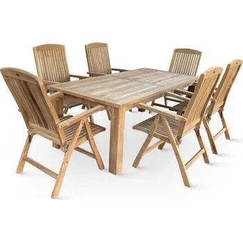 Zahradní sestava Zahradní nábytek America teak set 1+6