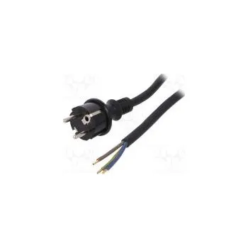 Prodlužovací kabel Kabel CEE 7/7 (E/F) vidlice,vodiče,SCHUKO vidlice guma 4,5m
