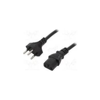 Napájecí kabel Kabel IEC C13 zásuvka,vidlice SEV-1011 (J) PVC 2,5m černá