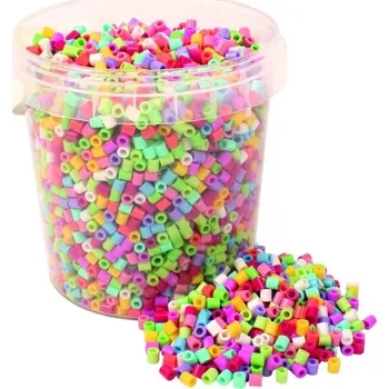 Dětské navlékací korálky Zažehlovací korálky v kbelíku HAPPY MELLOW - 5000ks