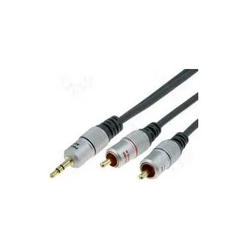 Audio kabel Kabel Jack 3,5mm vidlice,RCA vidlice x2 15m černá