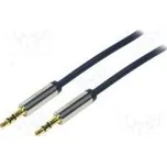 Kabel Jack 3,5mm 3pin vidlice,z obou stran 1,5m tmavomodrá