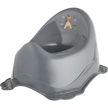 Nočník MALTEX Nočník protiskluzový s hudbou Koník Minimal - steel grey