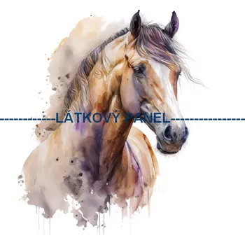 Látkový panel - Kůň - KON - 57 Velikost: 15x15cm, Materiál: Kočárkovina